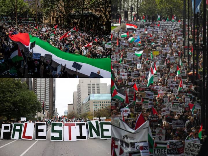 Israel-Hamas War: People and organisations across various countries including the US, UK, and Canada among others have organised pro-Palestine rallies.