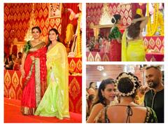 Kajol And Kanika Dhillon Embody Grace At A Durga Puja Pandal