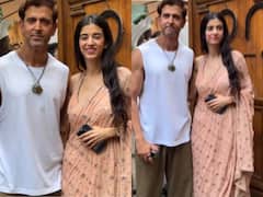 ऋतिक रोशन की मां के बर्थडे सेलिब्रेशन में साड़ी पहनकर पहुंचीं सबा आजाद, हाथ थामते हुए एक्टर ने गर्लफ्रेंड के साथ यूं दिए कैमरे के सामने पोज