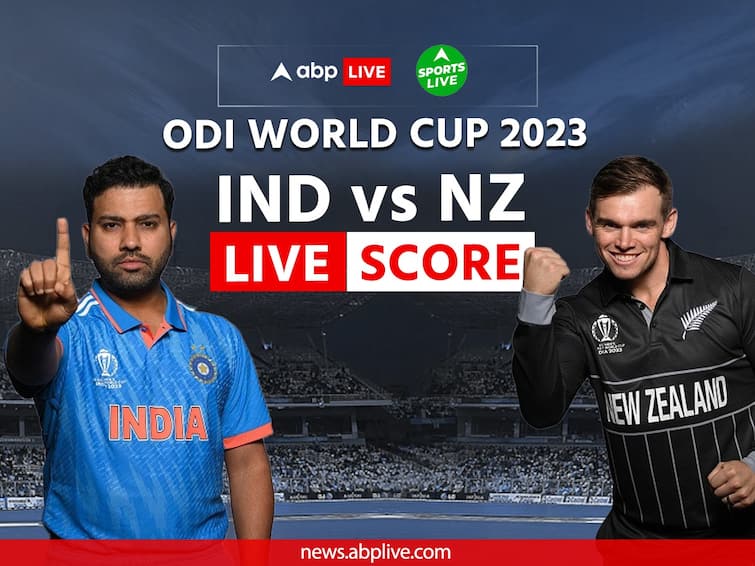 ODI World Cup 2023 Live Updates India playing against New Zealand match highlights commentary score HPCA Stadium