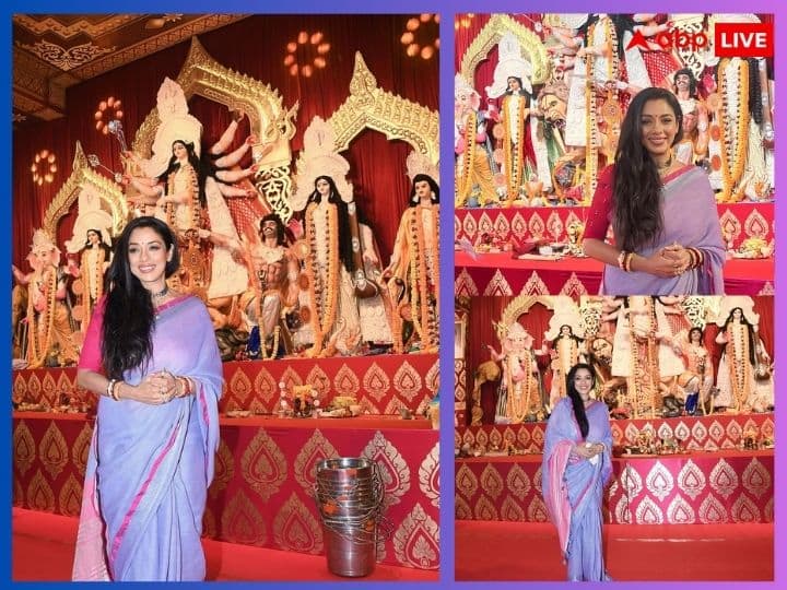Rupali Ganguly Latest Photos: नवरात्रि के त्योहार के बीच, रूपाली गांगुली ने अष्टमी के शुभ दिन पर शहर में दुर्गा पूजा में हिस्सा लिया और फैंस को स्टाइलिश अंदाज दिखाया.