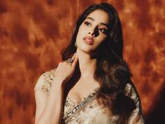 Jhanvi Kapoor Photos : గోల్డెన్ ఎంబ్రాయిడరీ శారీలో జాన్వీ ఫోజులు.. శ్రీదేవిలా ఉన్నావంటూ ఫ్యాన్స్ కామెంట్లు