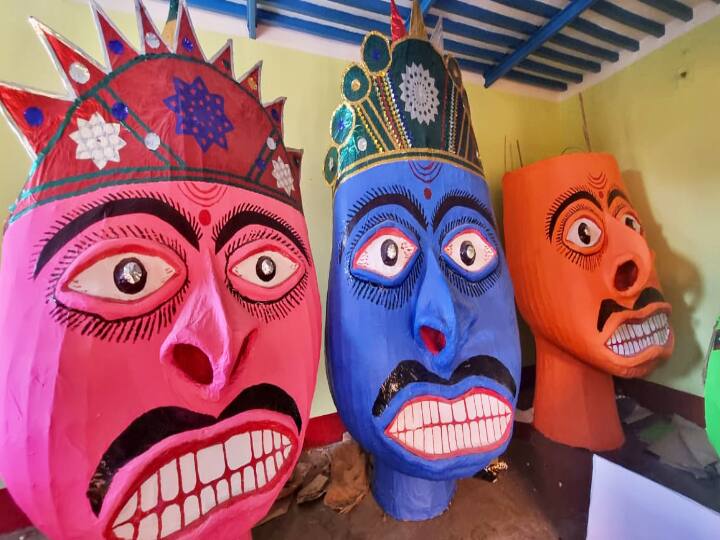 Ravan Dahan 2023 News 60 Feet Ravan Effigy Ready in Samastipur Bihar Know Details ANN Durga Puja 2023: समस्तीपुर में 60 फीट का रावण तैयार, पहली बार 4 झांकियों का होगा आयोजन, बाहर से पहुंचे कलाकार