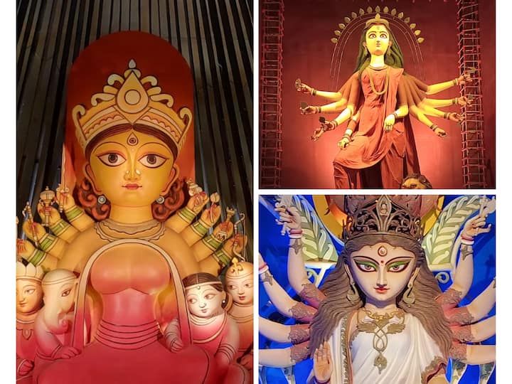 Durga Puja in Kolkata is a grand affair. Not just breathtaking pandals, the city also offers some unique forms of Goddess Durga. Here are some of the most unique idols the city  presented this year.