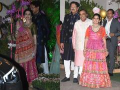 ईशा अंबानी के घर दिखी नवरात्री की रौनक, बेटी ने पहना पिंक अनारकली सूट तो ट्विनिंग करती दिखीं नीता अंबानी