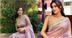 Jhanvi Kapoor: ਦੁਰਗਾ ਅਸ਼ਟਮੀ ਦੇ ਮੌਕੇ 'ਤੇ ਪਿੰਕ ਸਾੜੀ 'ਚ ਨਜ਼ਰ ਆਈ ਜਾਹਨਵੀ ਕਪੂਰ, ਮੱਥੇ 'ਤੇ ਬਿੰਦੀ ਲਗਾ ਕੇ ਦਿਖਾਇਆ ਐਥਨਿਕ ਲੁੱਕ