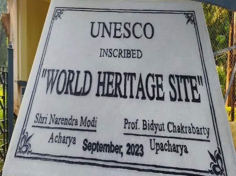 PM Visva Bharati VC taking undue credit for Santiniketan UNESCO heritage tag TMC MP Sircar Congress X Post 'Delusion Knows No Limits': Congress Slams PM Modi As Plaques At Visva-Bharati Miss Tagore’s Name