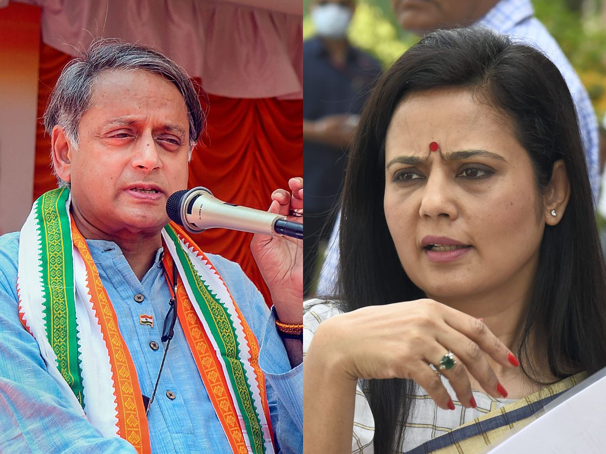 Moitra responds as pics of her raising a toast with Tharoor, posing with  cigar surface