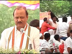 माढ्यात अजित पवारांच्या भाषणावेळी गोंधळ; सभेवेळी मराठा आंदोलकाने दाखवले काळे झेंडे, आंदोलक पोलिसांच्या ताब्यात