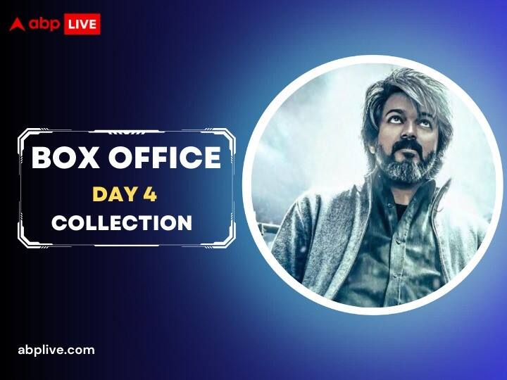 Leo Box Office Collection Day 4 Thalapathy Vijay Film earn 41 to 42 Crores On Fourth Day Sunday amid ganpath Leo Box Office Collection Day 4: संडे को भी Vijay की फिल्म Leo पर हुई पैसों की बरसात, 200 करोड़ से इंचभर दूर रह गई है फिल्म, जानें चौथे दिन का कलेक्शन