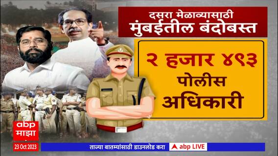 Dasara melava : मुंबईतील दोन दसरा मेळाव्यांच्या पार्श्वभूमीवर मुंबईत कडक पोलीस बंदोबस्त