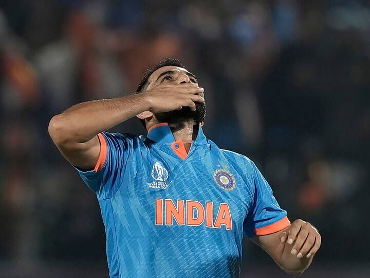 Mohammed Shami (5 wickets for 54 runs in IND-NZ WC match) is now the first Indian bowler to take two five-wicket hauls in ODI World Cup.