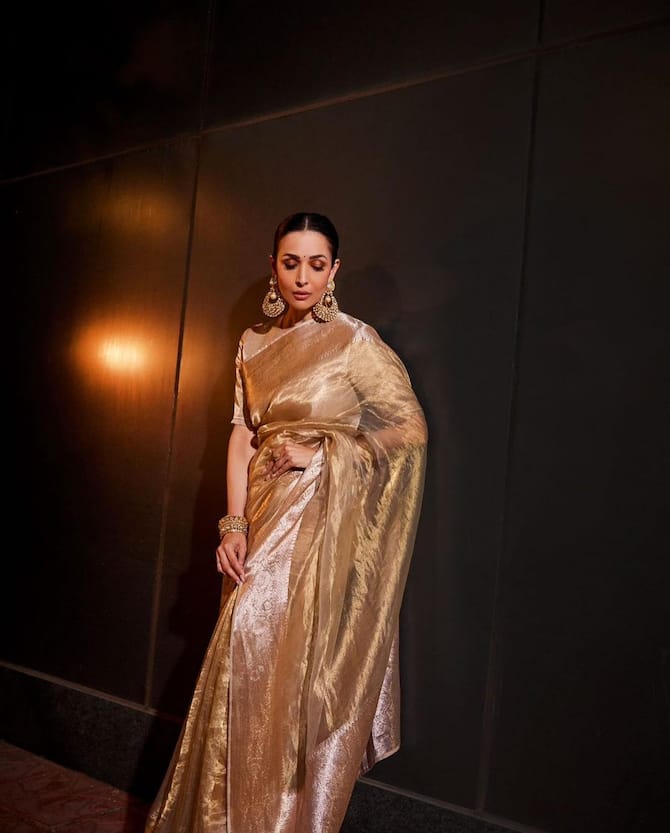 Birthday Girl Malaika Arora Stuns In A Saree At 50, Proves That Age Is Just A Number PICS