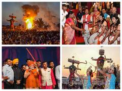 Ravana Effigies Go Up In Flames As Devotees Celebrate Dussehra With Fervour Across India — SEE PICS