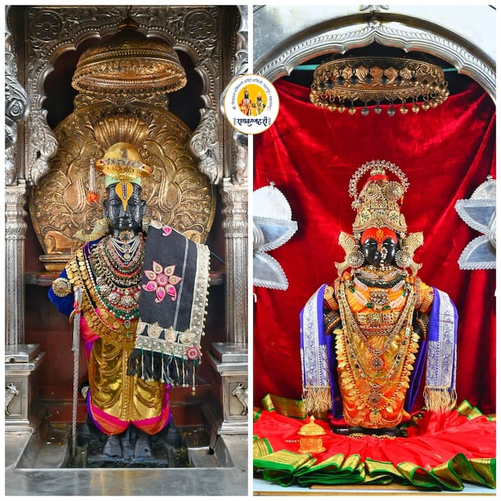 Dasara 2023 : आज दसऱ्याला अत्यंत आकर्षक पद्धतीने सजविलेले देवाचे हे रूप पाहण्यासाठी हजारो भाविकांनी विठ्ठल मंदिरात गर्दी केली.