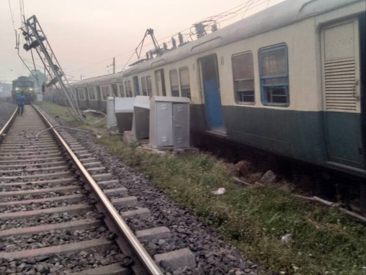 Three empty coaches of an Electric Multiple Unit (EMU) derailed at suburban Avadi in Chennai early on Tuesday.