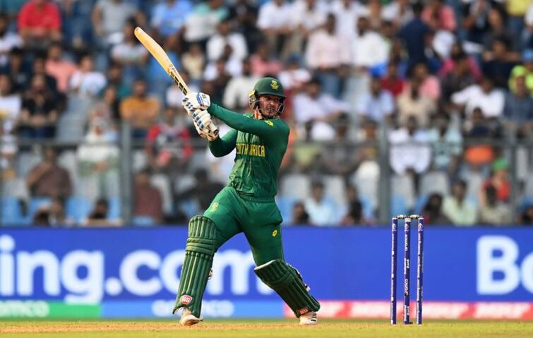 Quinton de Kock now has the highest score for a designated wicketkeeper in World Cup history Quinton de Kock: 16 ஆண்டுகால சாதனை முறியடிப்பு.. தனித்துவமான பட்டியலில் இணைந்த குயிண்டன் டி காக்..!