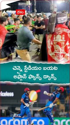 చెన్నై స్టేడియం బయట అఫ్గాన్ విజయ సంబరాలు