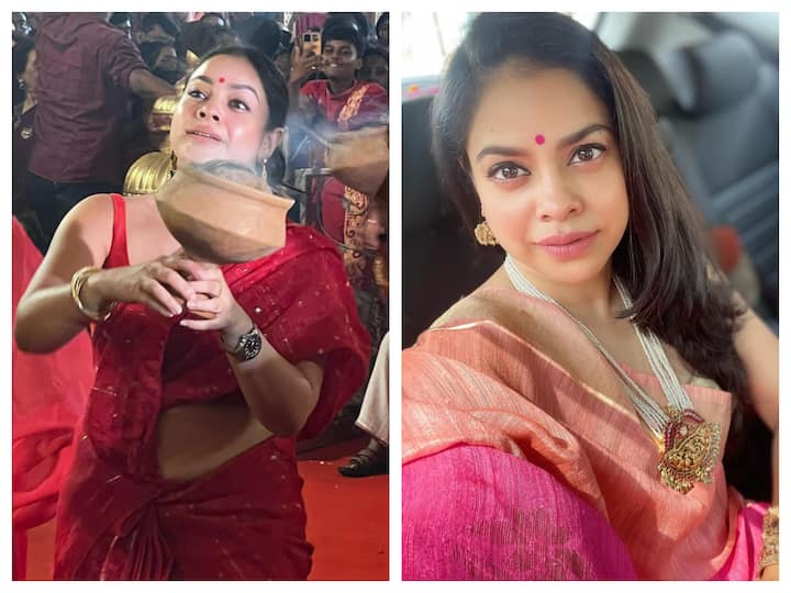 Sumona Chakravarti celebrated Durga Puja with fervour and shared pictures from all four days of celebrations.
