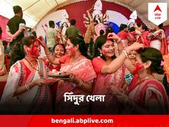 Durga Puja Sindur Khela : বিদায়বেলায় পানপাতায় দেবীবরণ, সিঁদুর খেলায় মিলে গেলেন সাধারণ থেকে সেলিব্রিটি, দেখুন নজরকাড়া ছবি