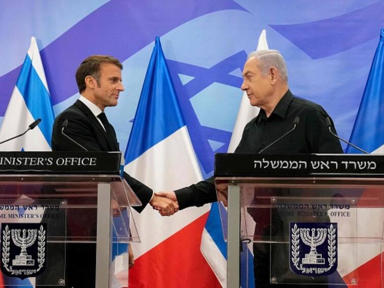 Macron Calls For ‘Decisive Relaunch’ Of Palestinian Peace Process After Meet With Netanyahu In Israel Macron Calls For ‘Decisive Relaunch’ Of Palestinian Peace Process After Meet With Netanyahu In Israel