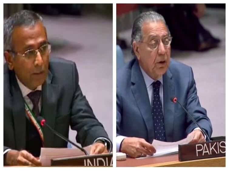 India On Pakistan Kashmir Reference At UN Security Council says Will Treat With Contempt ஐநாவில் காசா தொடர்பான விவாதம்.. காஷ்மீர் விவகாரத்தை எழுப்பிய பாகிஸ்தான்.. கடுப்பான இந்தியா