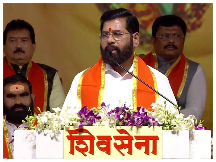 Maharashtra CM Eknath Shinde Targets Uddhav Thackeray At Dussehra Rally Hamas Hizbul Lashkar e Toiba Shiv Sena 'Won't Be Surprised If They Hug Hamas, Hizbul Or LeT': CM Shinde Targets Uddhav At Dussehra Rally