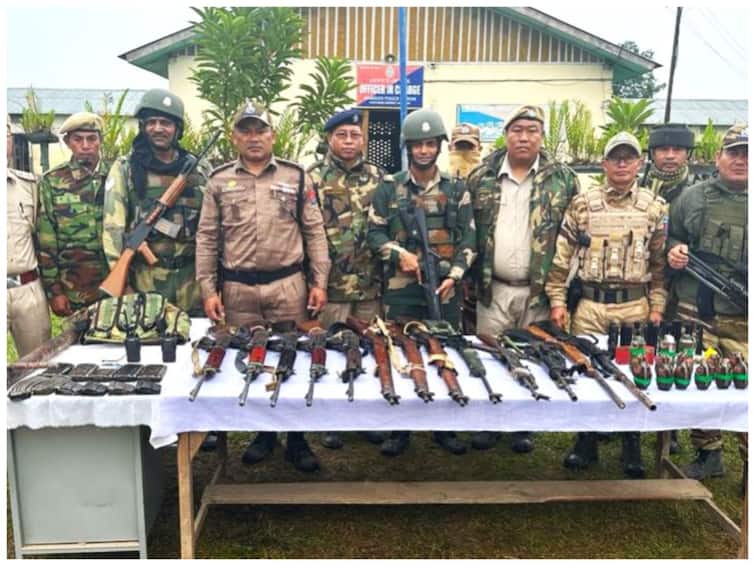 Manipur Violence Huge Cache Of Arms Explosives Seized Security Forces Recover Looted Weapons police armouries Manipur: Huge Cache Of Arms, Explosives Seized As Security Forces Continue To Recover Looted Weapons