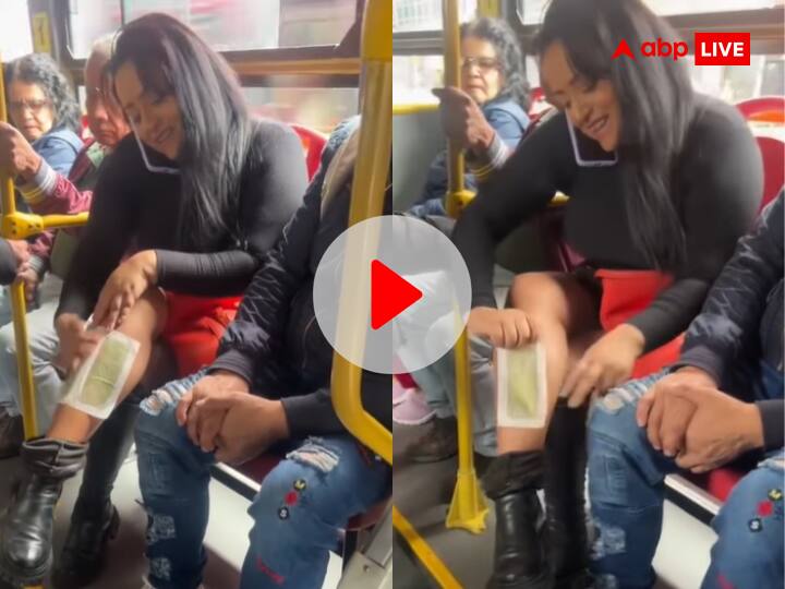 Viral Video Woman Seen Doing Waxing In Packed Bus Weird News Hindi खचाखच भरी बस में 'वैक्सिंग' करती नजर आई महिला, सोशल मीडिया पर वायरल हो रहा VIDEO