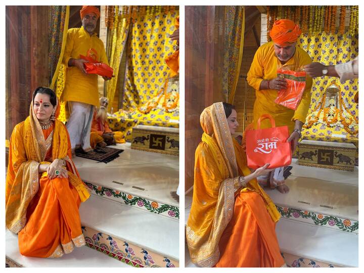 A day ahead of the release of the highly anticipated movie ‘Tejas’, actress Kangana Ranaut visited Ram Mandir in Ayodhya, Uttar Pradesh, to seek the blessings of Lord Rama.