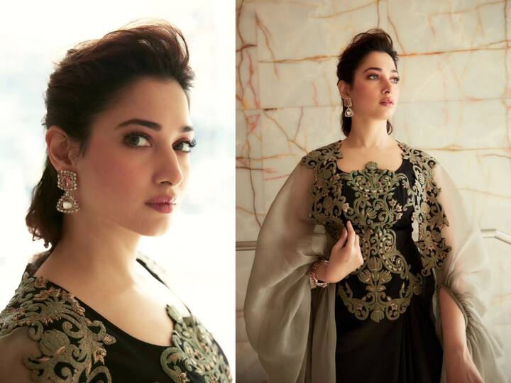 Tamannaah Bhatia was recently seen donning a stunning black outfit. Let's look at her outfit more closely.