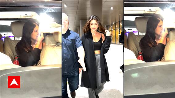 Global star Priyanka Chopra gets snapped in an-all black outfit at Mumbai airport | Khabar Filmy Hai