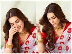 सफेद साड़ी पहन बलखाती इतराती दिखीं Kriti Sanon, फोटोज देख खूबसूरती पर दिल हारे फैंस