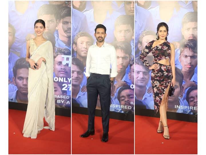 Team 12th Fail starring Vikrant Massey and directed by Vidhu Vinod Chopra, hosted select industry friends and colleagues to a special screening of their film.