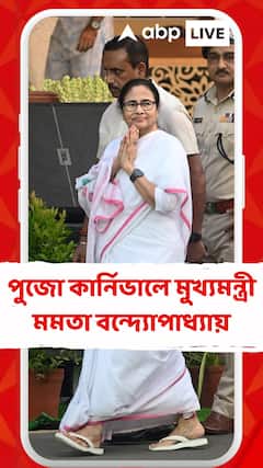 রেড রোডে পুজো কার্নিভালে মুখ্যমন্ত্রী মমতা বন্দ্যোপাধ্যায়