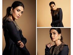Karishma Tanna Poses In A Black Ethnic Gown