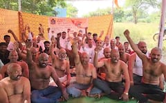 Maratha Reservation news : इंदापूर तालुक्यातील वरकुटे बुद्रुकमध्ये सकल मराठा समाजाकडून मुंडन करत अर्धनग्न आंदोलन