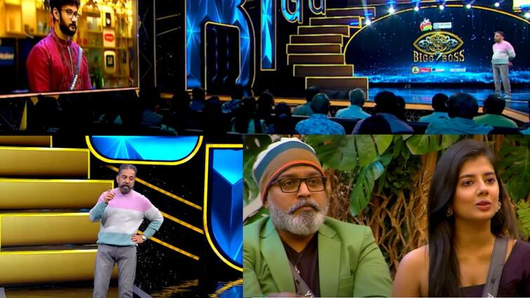 Big Boss 7 Tamil promo out kamal haasan questioned to akshaya and vishnu BiggBoss 7 Tamil : விஷ்ணுவ தள்ளிவிட்டது யாரு? குறும்படம் போட ரெடியான கமல்.. களைகட்டும் பிக்பாஸ் எபிசோட்