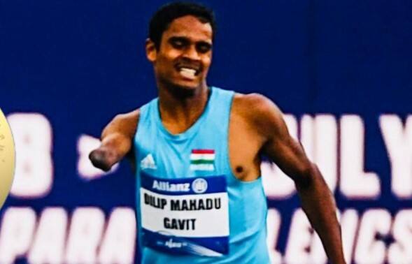 Para Asian Games 2023 Dilip Mahadu Gavit has secured the gold medal in men's T47 400m Para Asian Games: પેરા એશિયન ગેમ્સમાં શનિવારની શાનદાર શરૂઆત, પુરુષોની 400m T47 ઈવેન્ટમાં મળ્યો ગોલ્ડ મેડલ, 100 મેડલ પણ થયા પૂરા