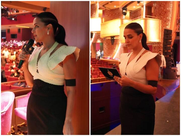 Mami फिल्म फेस्टिवल में Neha Dhupiya ने अपने ससुर Bishan Singh Bedi को दी श्रद्धांजलि, बाजू पर काला बैंड पहने होस्ट किया इवेंट Neha Dhupia give tributes to her late father in law law Bishan Singh Bedi at mami film festival Mami फिल्म फेस्टिवल में Neha Dhupiya ने अपने ससुर Bishan Singh Bedi को दी श्रद्धांजलि, बाजू पर काला बैंड पहने होस्ट किया इवेंट