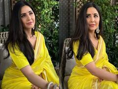 Katrina Kaif Pics: माथे पर बिंदी लगाकर येलो साड़ी में कहर ढहाती दिखीं कैटरीना कैफ, खूबसूरती देख बेस्टी आलिया ने किया ये कमेंट