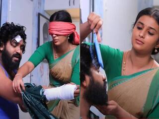 vijay tv ponni serial upcoming week episode trolled by netizens Ponni Serial: ”ஒரு நியாயம் வேண்டாமாடா” .. கண்ணைக் கட்டி கணவனுக்கு உதவி.. கிண்டலுக்குள்ளான ‘பொன்னி’ சீரியல்..!