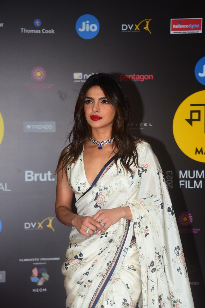 Priyanka Chopra stuns in a sheer black saree at Sabyasachi's pop-up store  in Beverly Hills