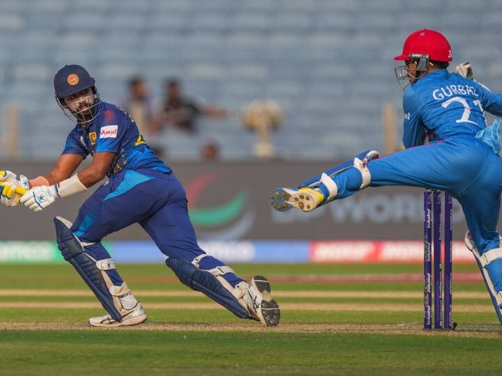 ODI World Cup 2023 AFG vs SL innings highlights Sri Lanka all out on 241 runs in 49.3 overs against Afghanistan AFG vs SL: श्रीलंका 241 पर ढेर, अफगानी गेंदबाज़ों ने बिखेरा जलवा, फजल हक फारूकी ने झटके 4 विकेट