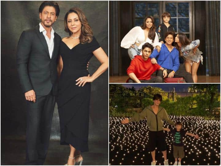 SRK Mannat Pics: शाहरुख खान अपनी पत्नी गौरी खान और तीनों बच्चों के संग मुंबई में अपने ड्रीम होम मन्नत में रहते हैं. चलिए आज हम आपको बॉलीवुड के किंग खान के इस आलीशान घर की इनसाइड झलक दिखाते हैं.