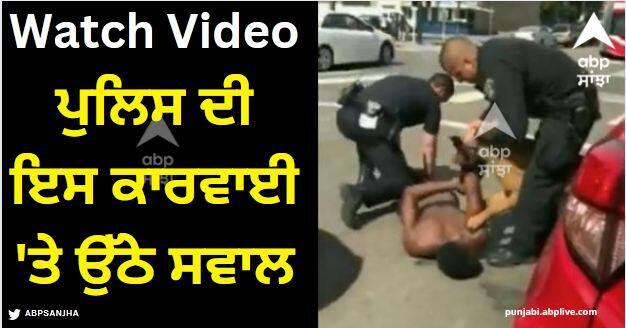 dog caught thief on his hands cops did not help to get the dog off his arm watch video Viral Video: ਅਪਰਾਧੀ ਨੂੰ ਫੜਨ ਲਈ ਕੁੱਤੇ ਨੇ ਲਗਾ ਦਿੱਤੀ ਜਾਨ, ਫੜਨ ਆਈ ਪੁਲਿਸ ਦੀ ਇਸ ਕਾਰਵਾਈ 'ਤੇ ਉੱਠੇ ਸਵਾਲ