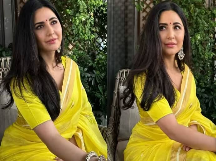 Katrina Kaif Saree Photos: બોલિવૂડ અભિનેત્રી કેટરિના કૈફ ફિલ્મોની સાથે સોશિયલ મીડિયા પર પણ પોતાનો ચાર્મ ફેલાવતી રહે છે. તાજેતરમાં તેણે સાડીમાં તેની સુંદર તસવીરો શેર કરી છે.