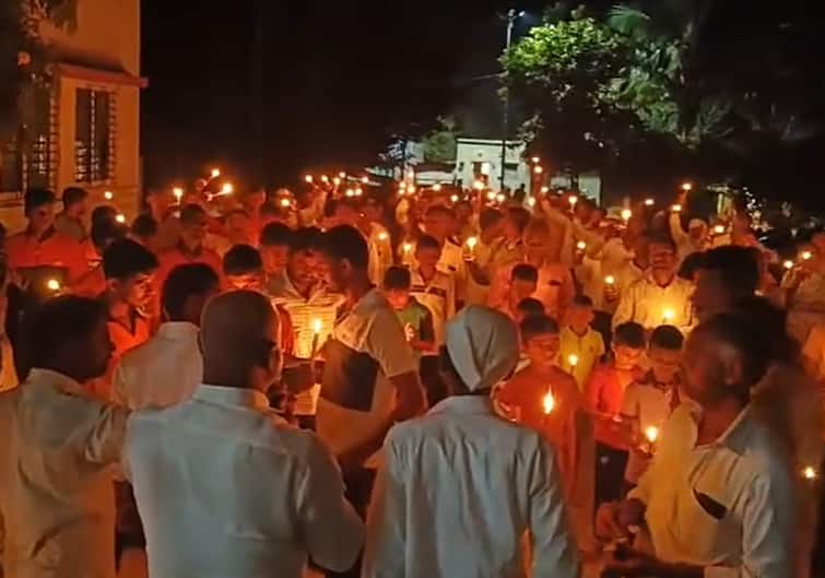 Nashik Latest News Mashal rally with candle march in Nashik district in wake of Maratha reservation maharashtra news Nashik News : 'कुठे आंदोलन, कुठे मशाल रॅली, तर कुठे कँडल मार्च', नाशिकमध्ये मराठा आंदोलनाची धग कायम! 