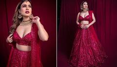 Super Look: લાલ ચણીયા-ચોળીમાં નેહા મલિકે કાતિલ અદાઓનો કેર વર્તાવ્યો, ગ્લેમરસ લૂક પર ફેન્સ ફિદા