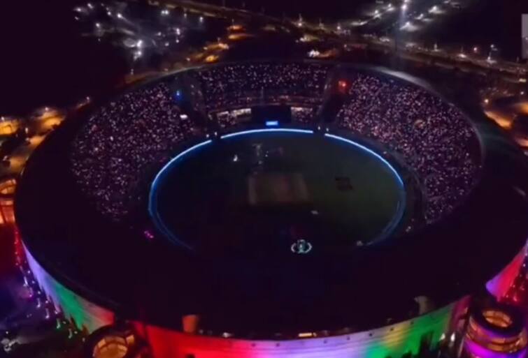 46 thousand people sang Vande Mataram after India beat England in World Cup, watch Video વર્લ્ડ કપમાં ભારતે ઇંગ્લેન્ડને હરાવ્યા પછી 46 હજાર લોકોએ ગાયું વંદે માતરમ, જુઓ Video
